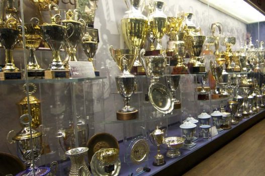 Trophy Cabinet at Manchester United Football Club © Manchester United Football