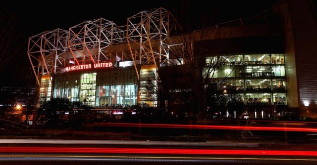 Entrance to Manchester United Stadium at night ©Manchester United FootballEntrance to Manchester United Stadium at night ©Manchester United Football