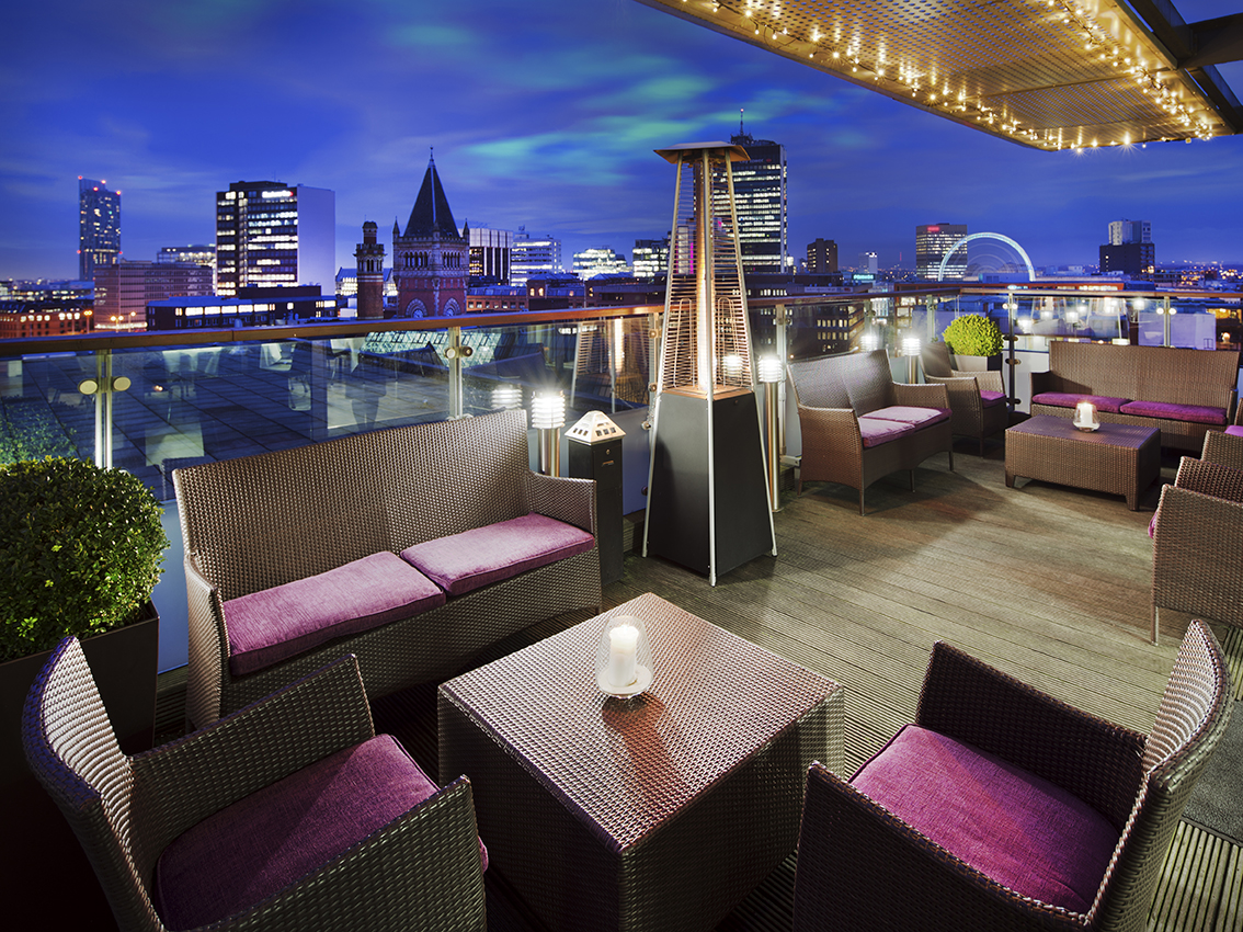 Sky Lounge Terrace at Double Tree by Hilton Manchester Piccadilly