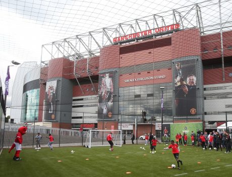 Training at Manchester United Football Ground